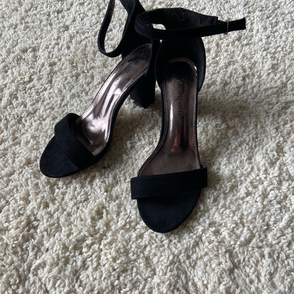 Pierre Dumas Black High Heel Sandals - Picture 1 of 3